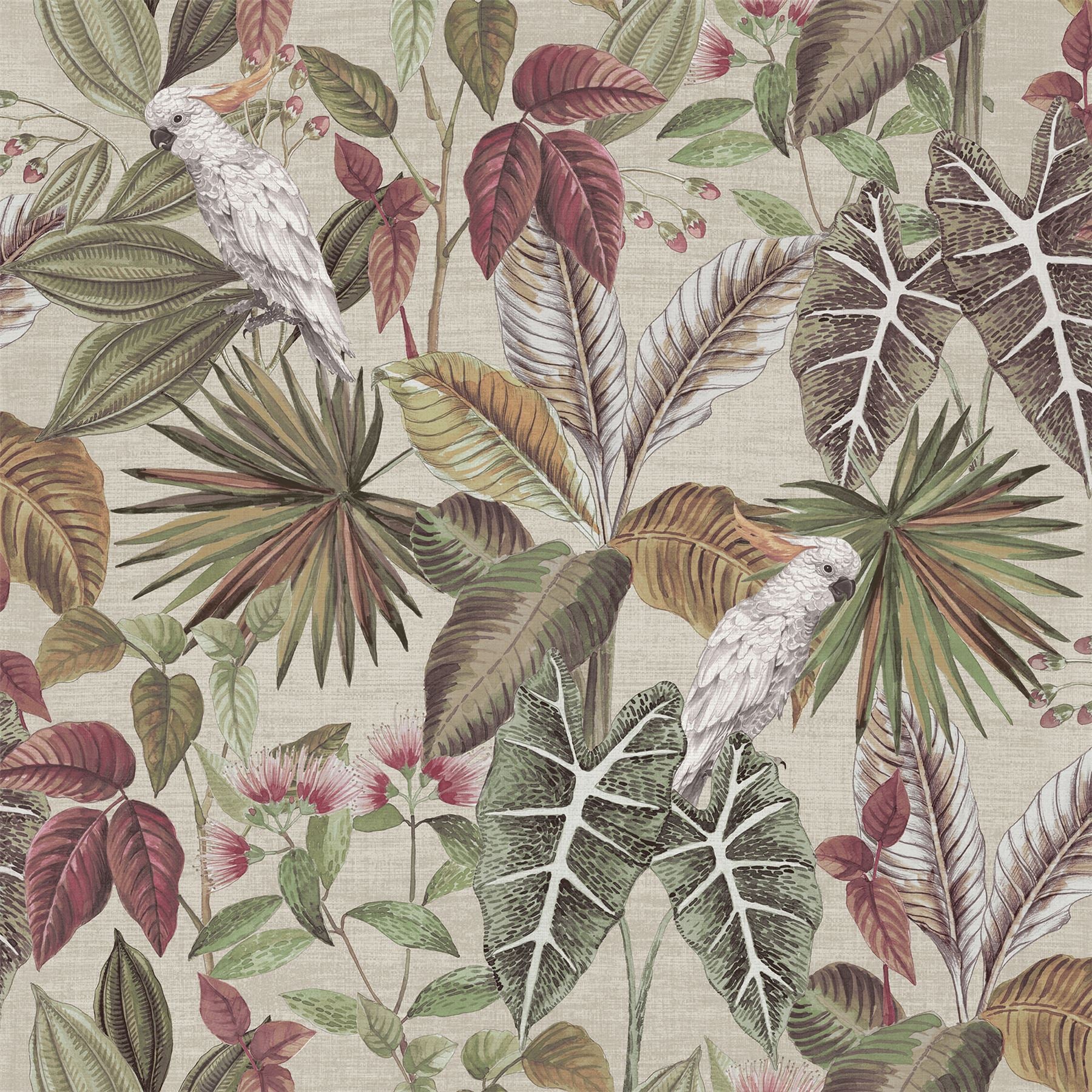 Vintage Parrot Multi Wallpaper