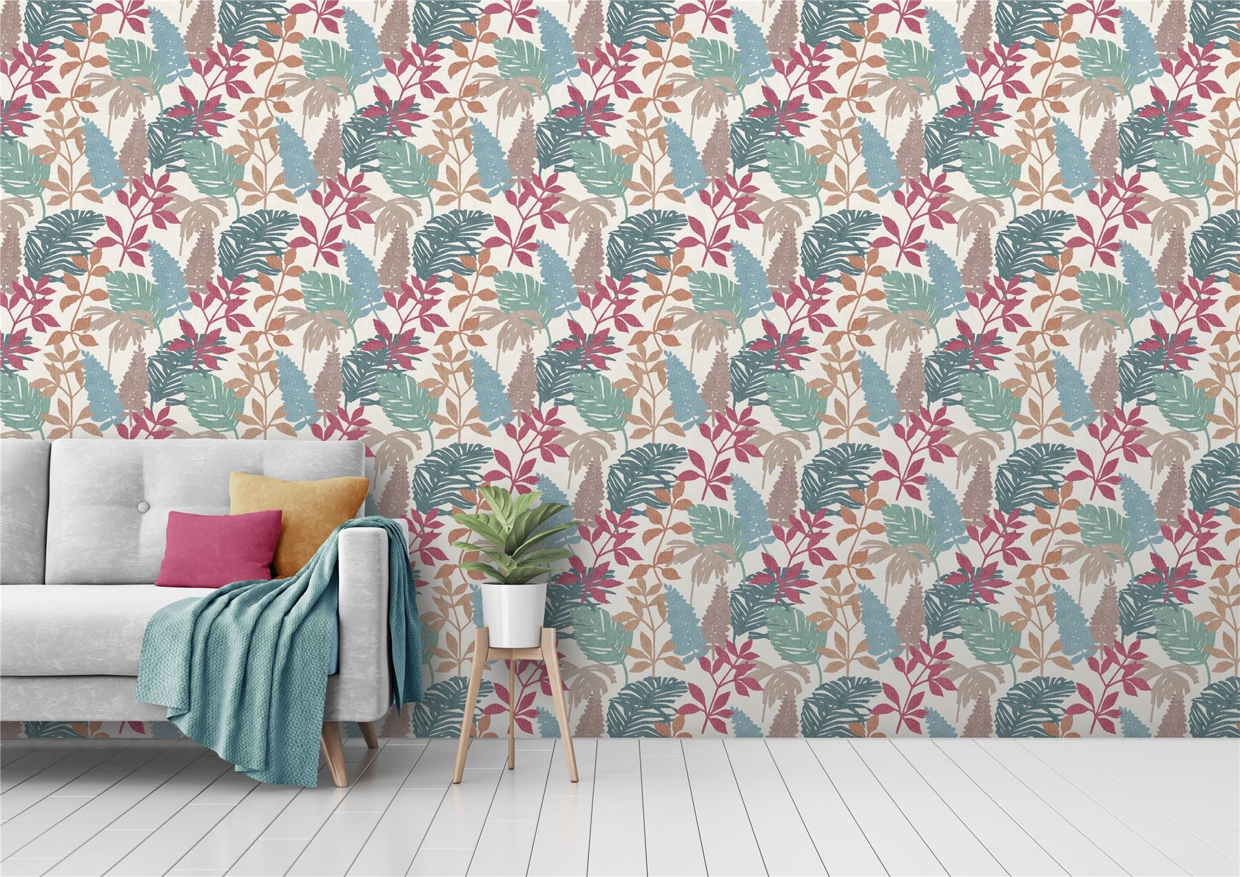 Fun Leaf Soft Multi Wallpaper