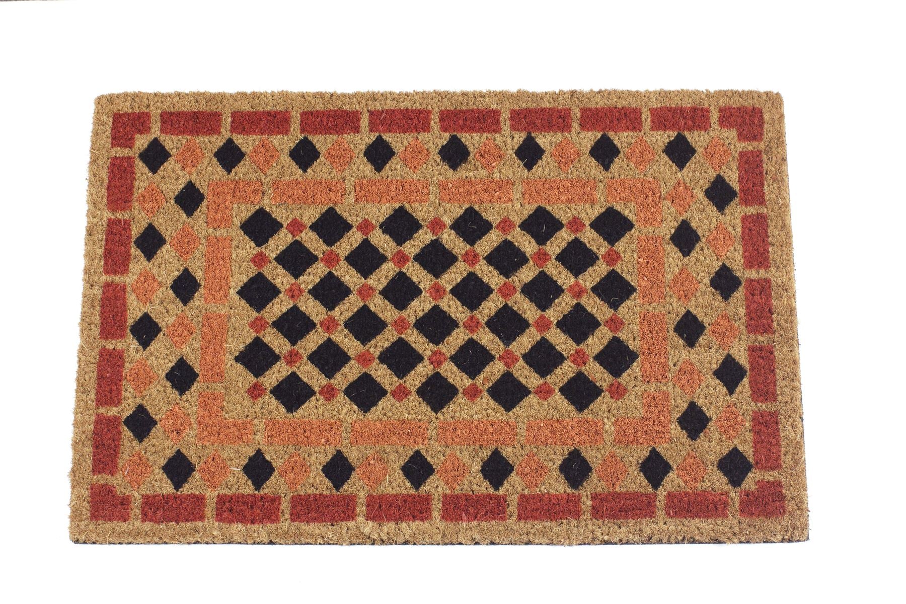 Astley Mosaic Printed Orange Doormat 40x60cm