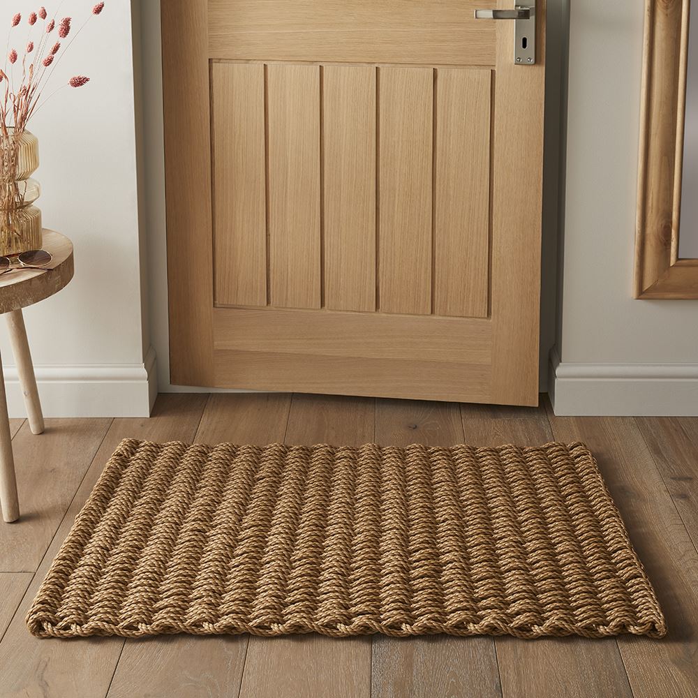 Didsbury Braided Polypropylene 55x100cm Beige Doormat