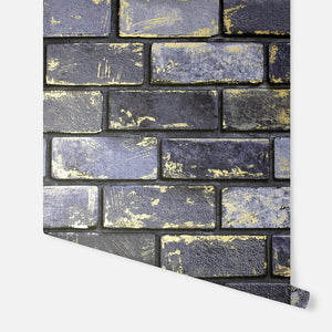Metallic Brick Navy & Gold