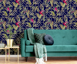 Deco Tropical Navy & Gold