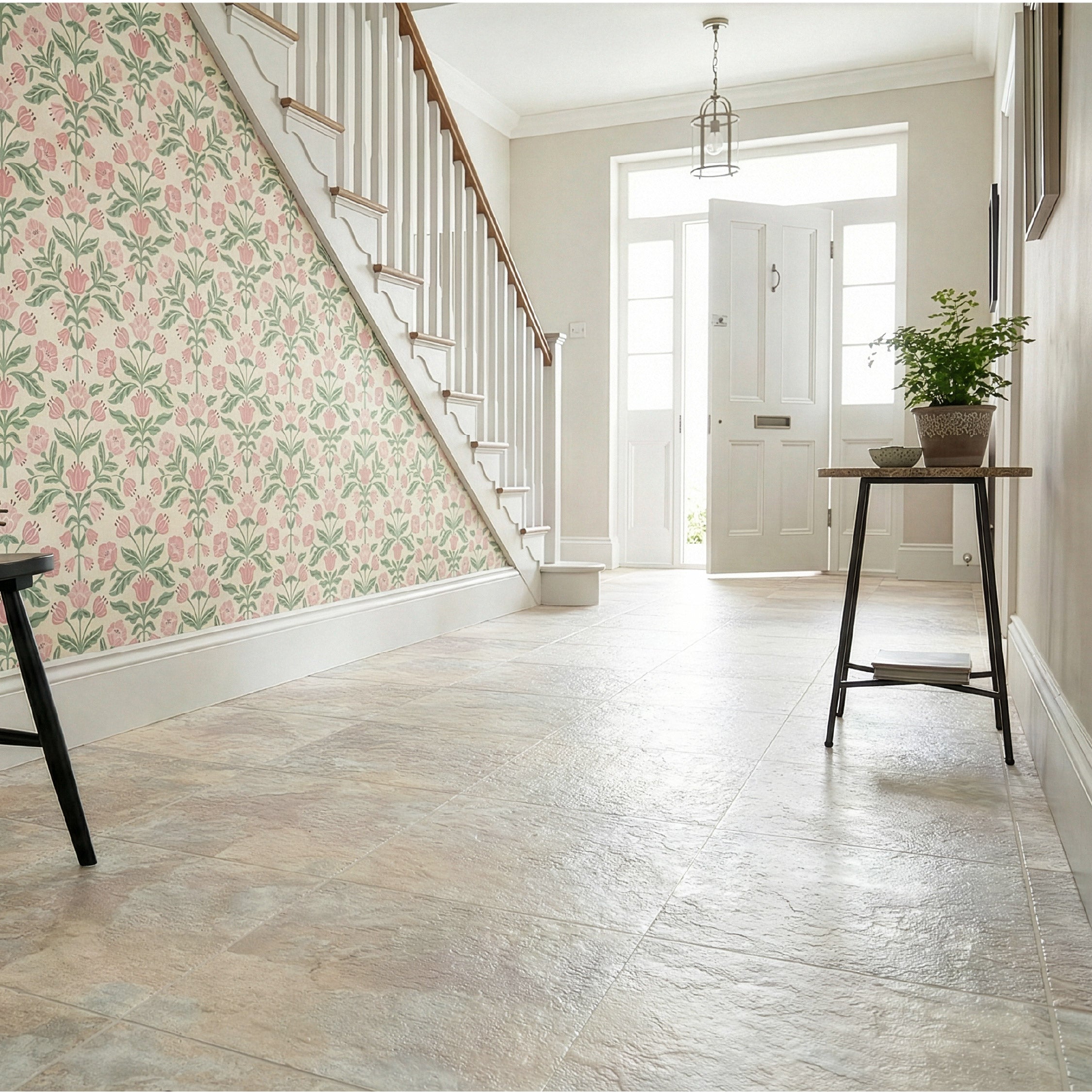 Floor Tile Stone 30.5x30.5cm Natural (10 Tiles Per Pack)