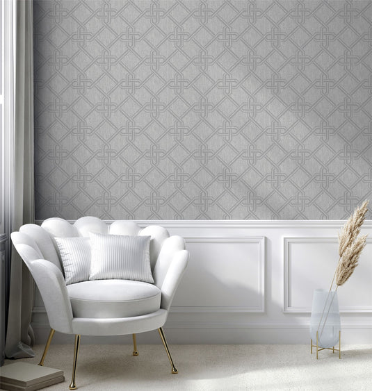 Gianni Foil Silver Wallpaper sw9