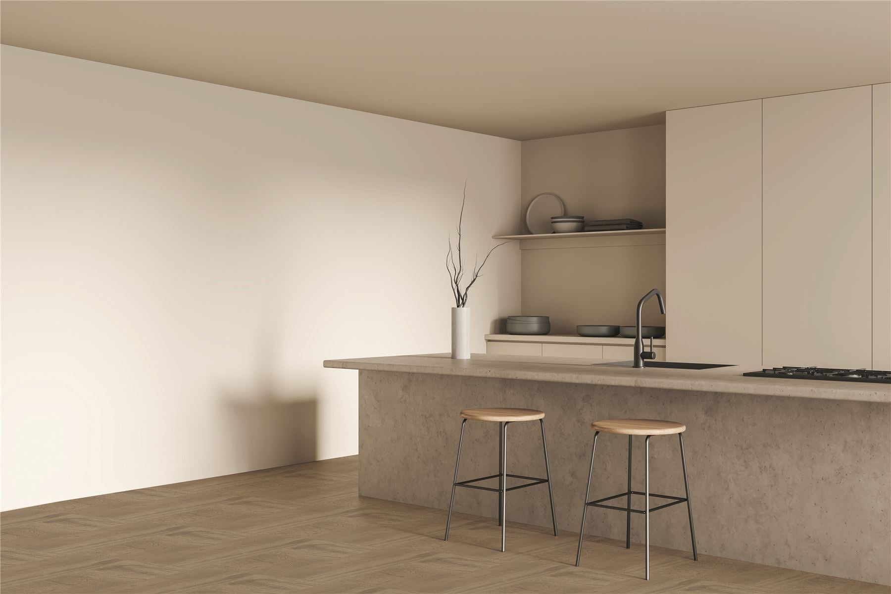 Floor Tile Wood 30.5x30.5cm Natural (10 Tiles Per Pack) - sw6