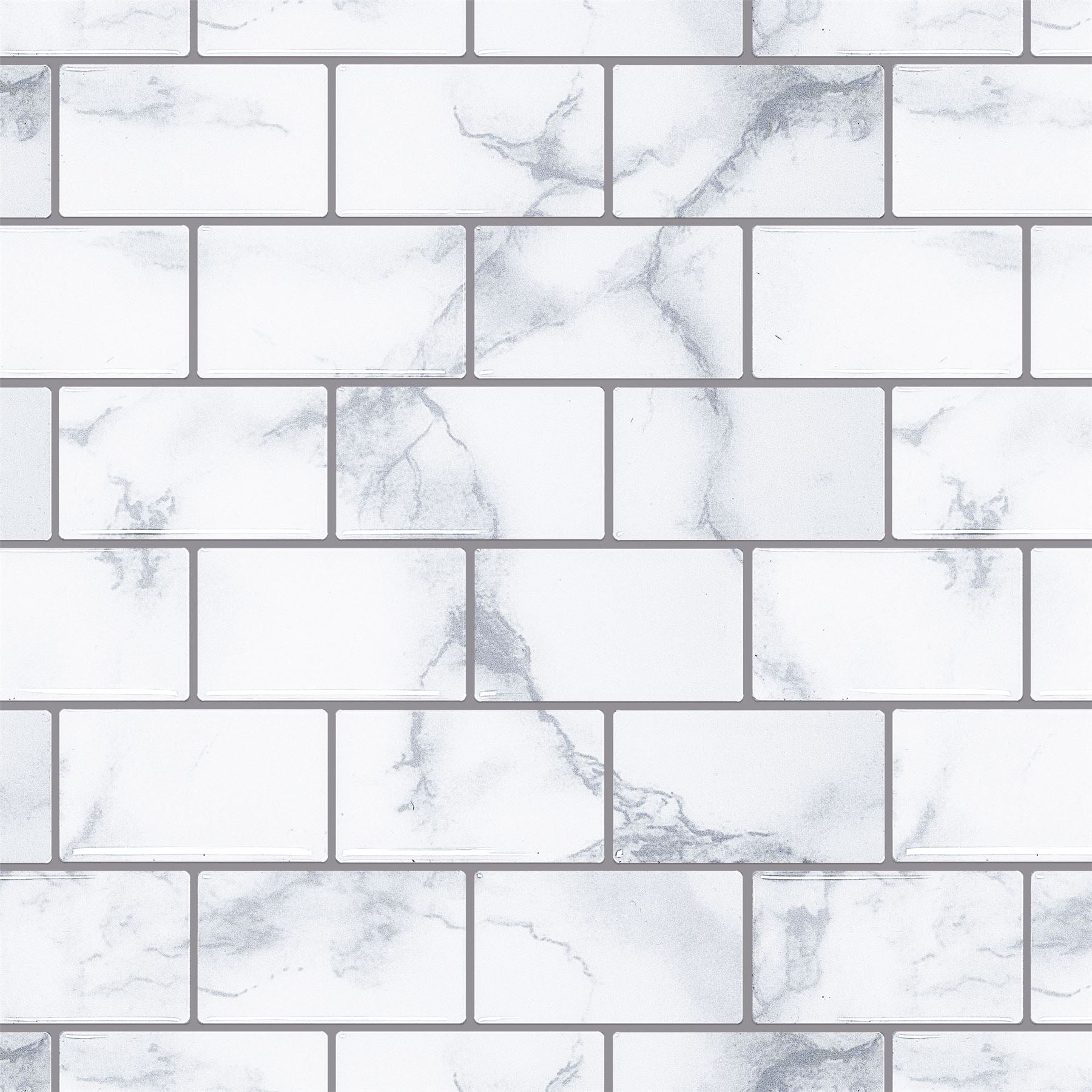 Wall Tile Marble Brick 30.5x30.5cm Grey (5 Tiles Per Pack) - sw30