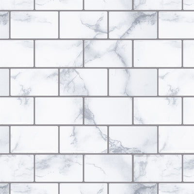 Wall Tile Marble Brick 30.5x30.5cm Grey (5 Tiles Per Pack) - sw30