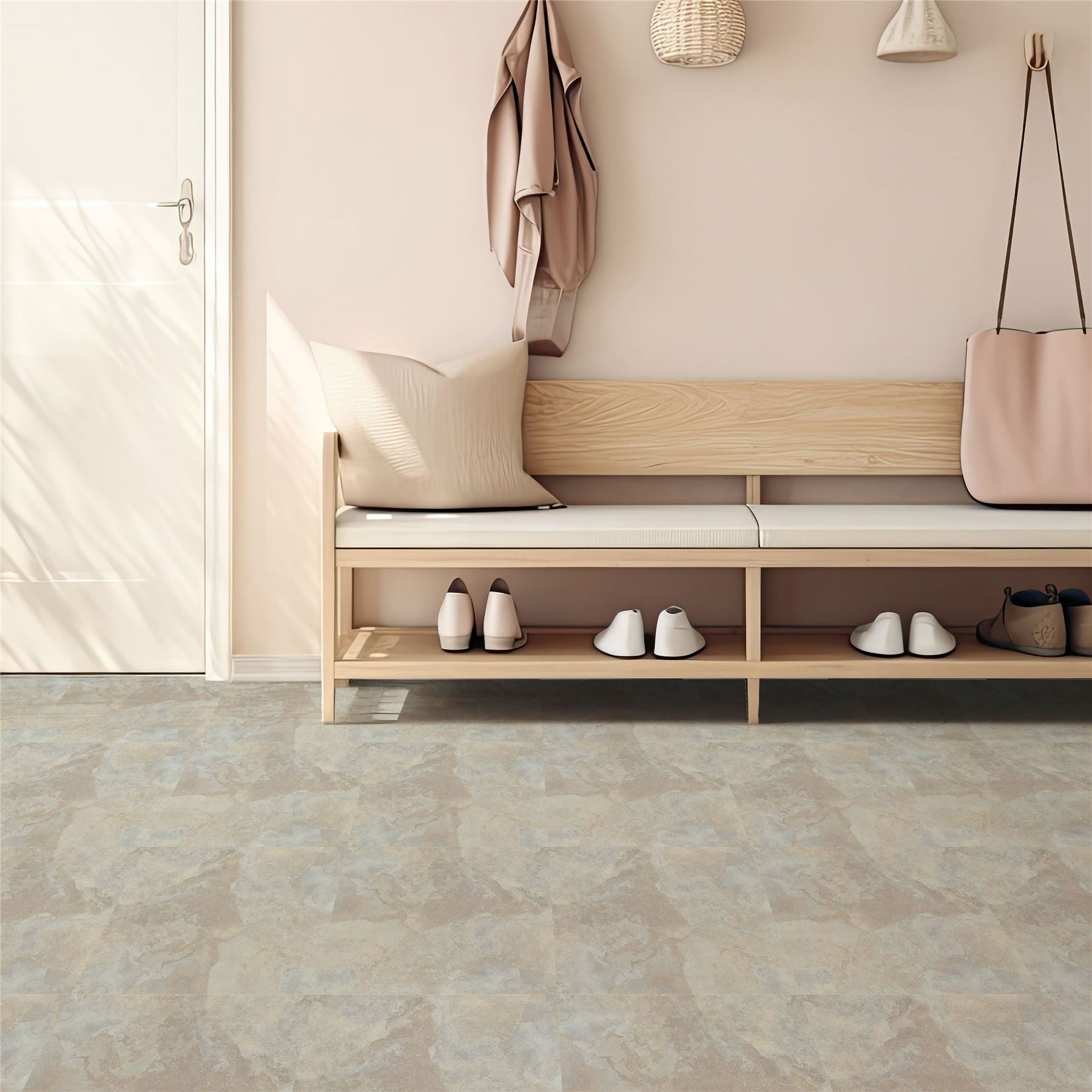 Floor Tile Stone 30.5x30.5cm Natural (10 Tiles Per Pack) - sw6