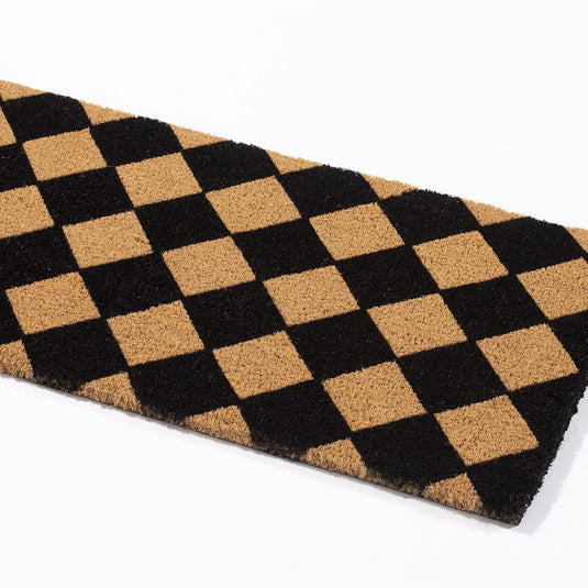 Astley Diamonds Printed PVC Backed Coir 40x120cm Doormat