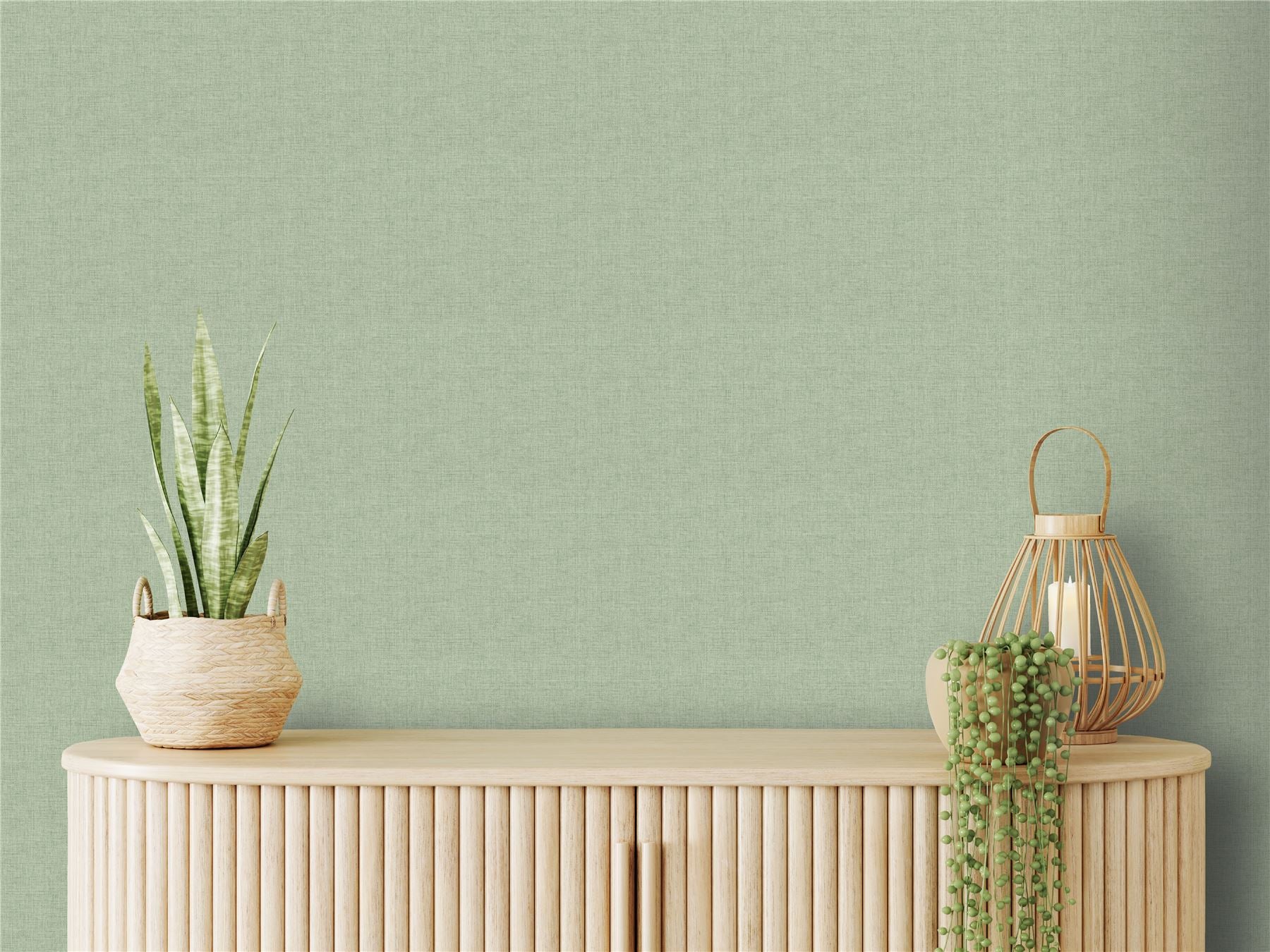 Fabric Texture Sage Wallpaper