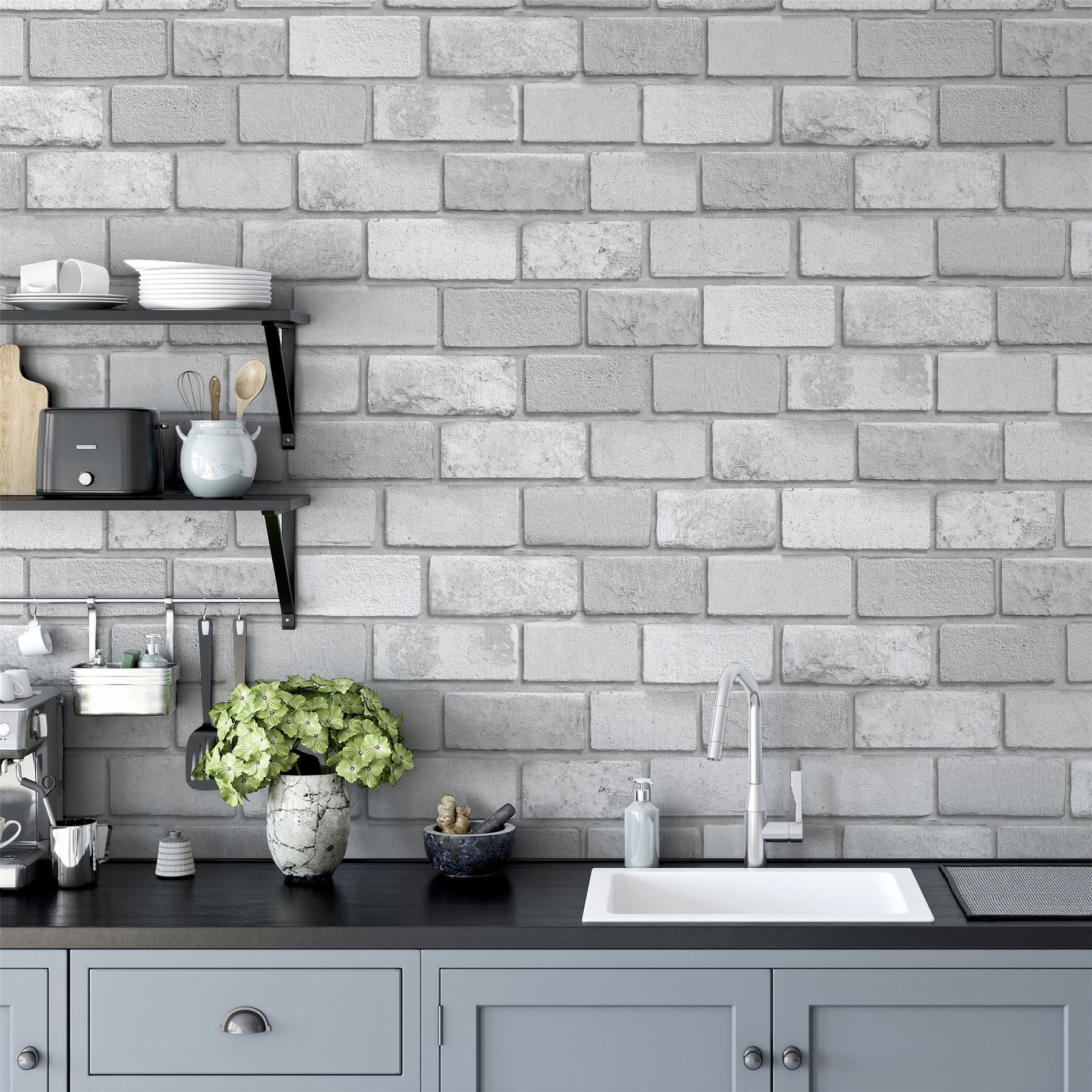 Industrial/Diamond Brick Wallpaper sw12
