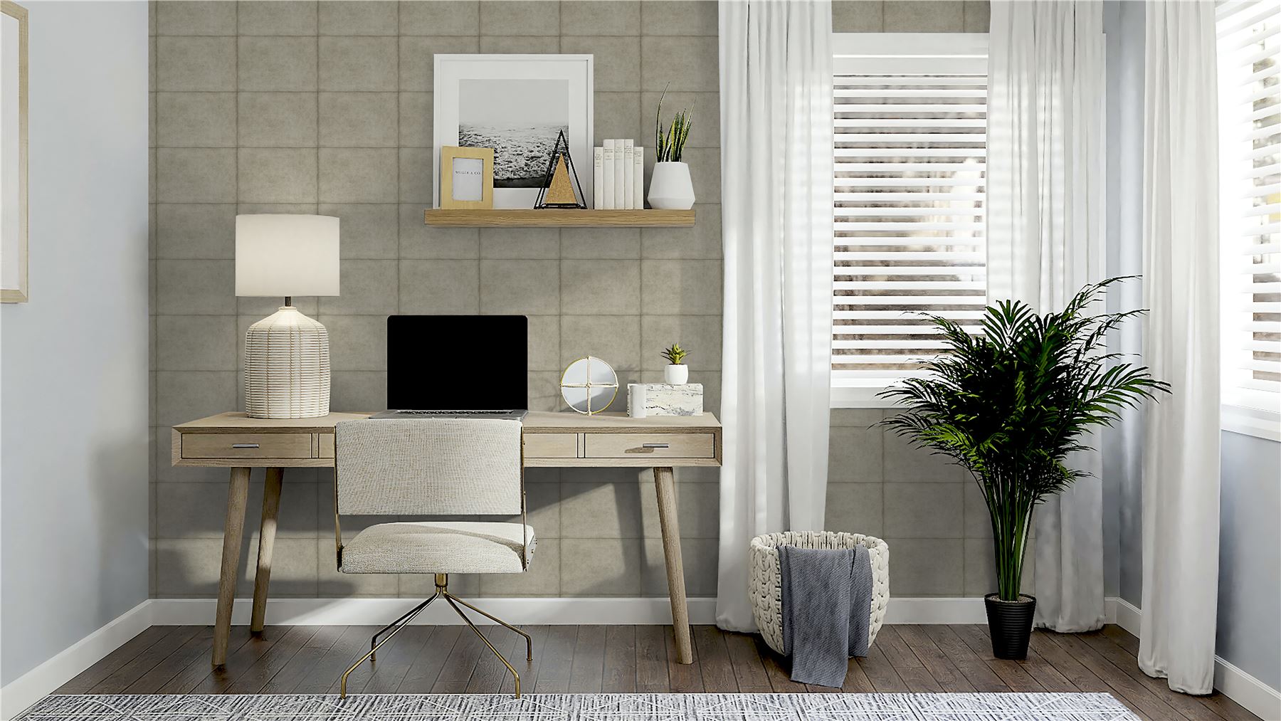 Urban Block Champagne Wallpaper