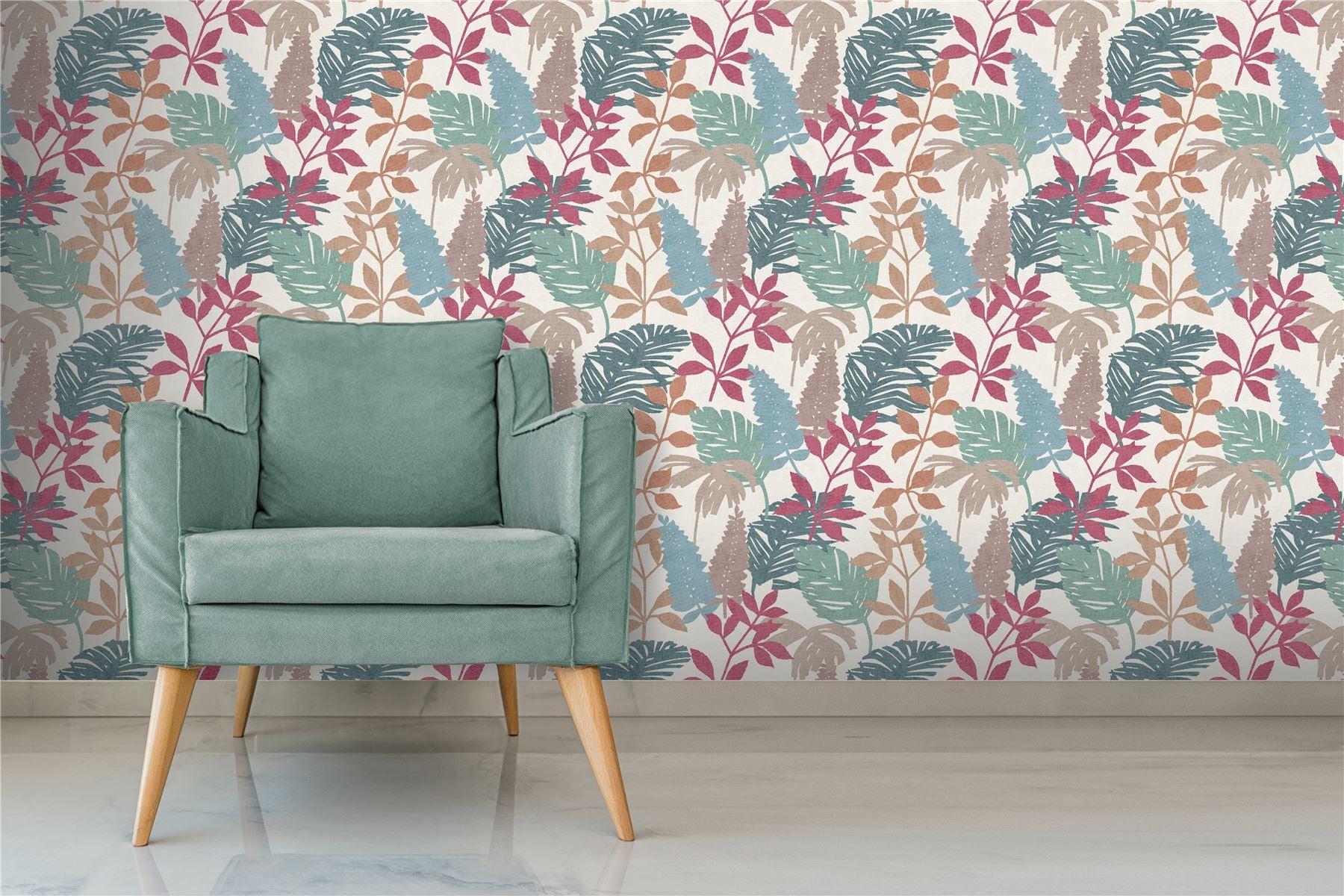 Fun Leaf Soft Multi Wallpaper