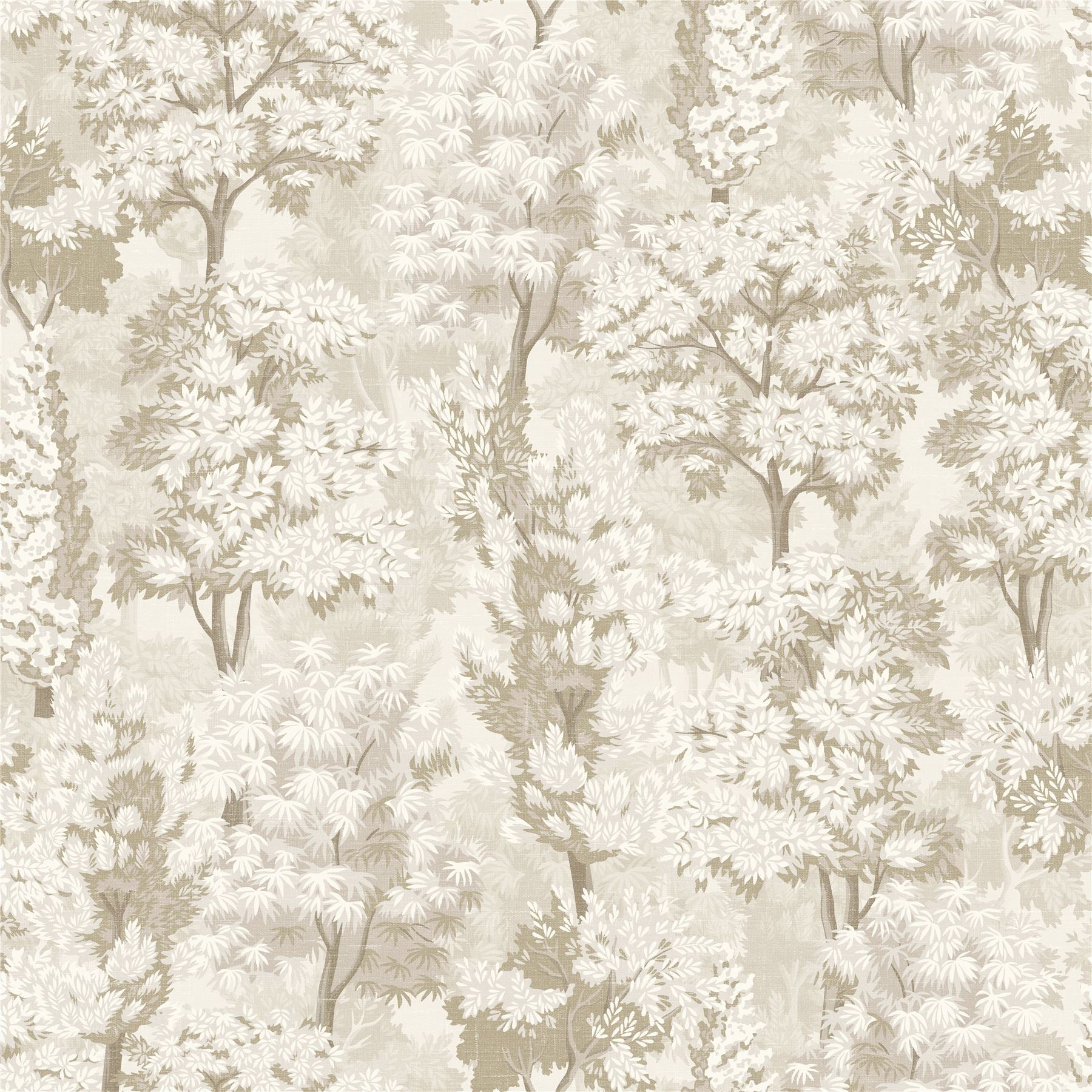 Organic Forest Neutral / Gold Wallpaper