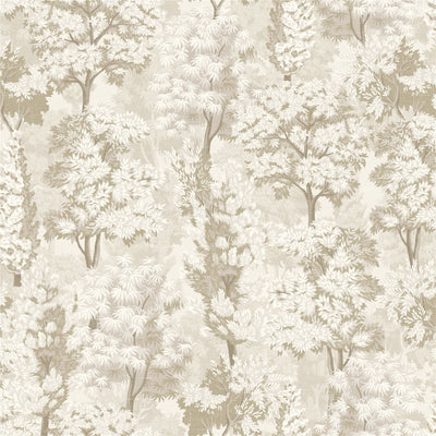 Organic Forest Neutral / Gold Wallpaper