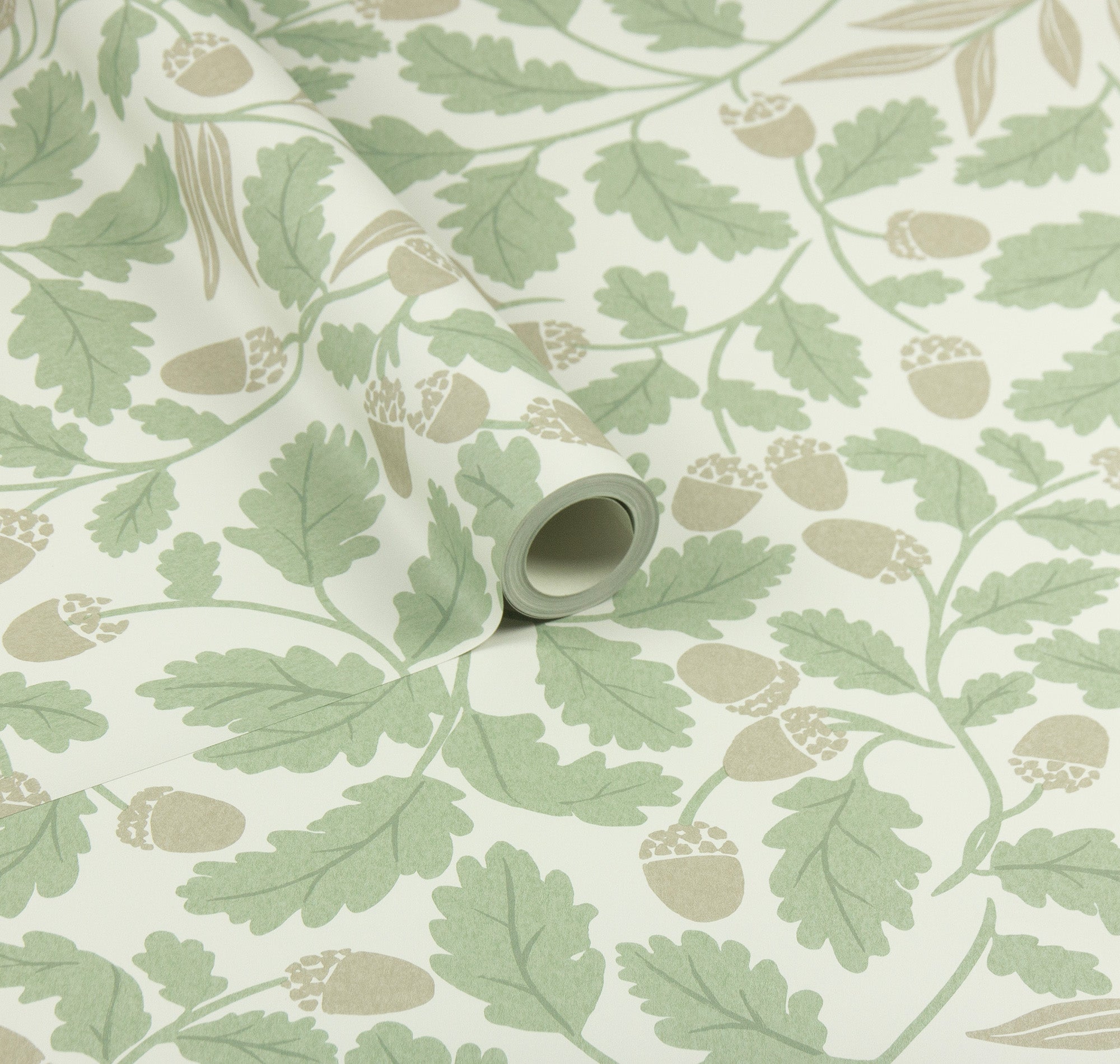 Acorn Trail Sage Wallpaper