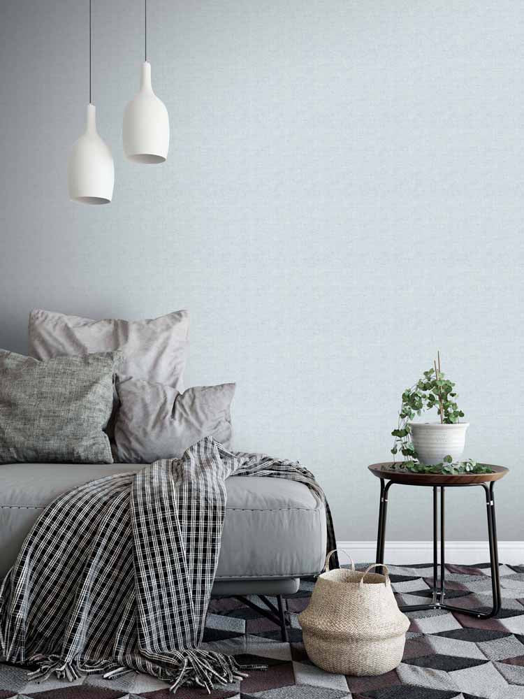 Fabric Texture Mid Grey Wallpaper