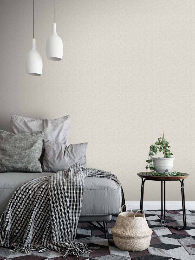 Fabric Texture Neutral Wallpaper