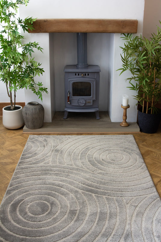 Rhythm Sculpt Grey Rug