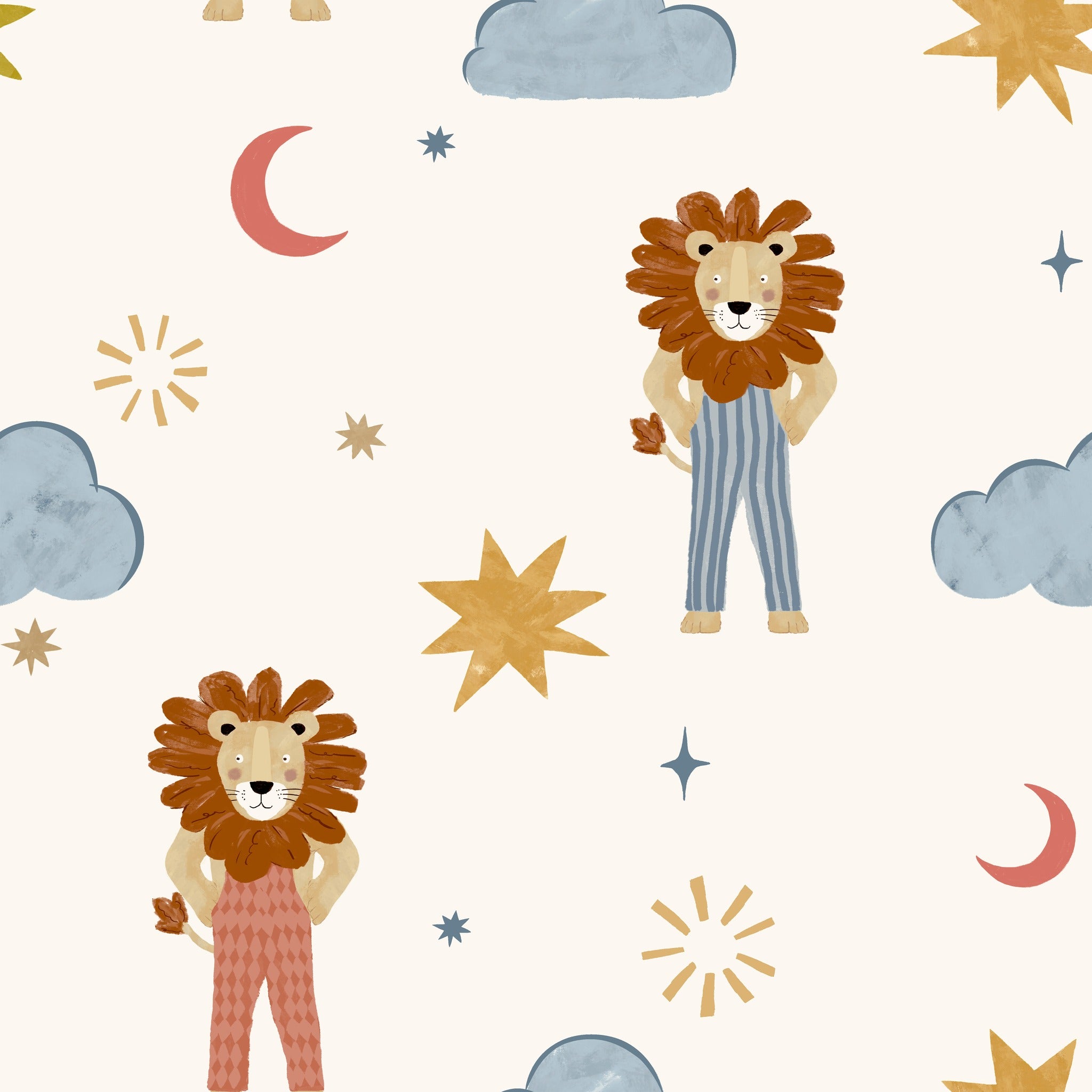 Leo Cream & Multi Wallpaper