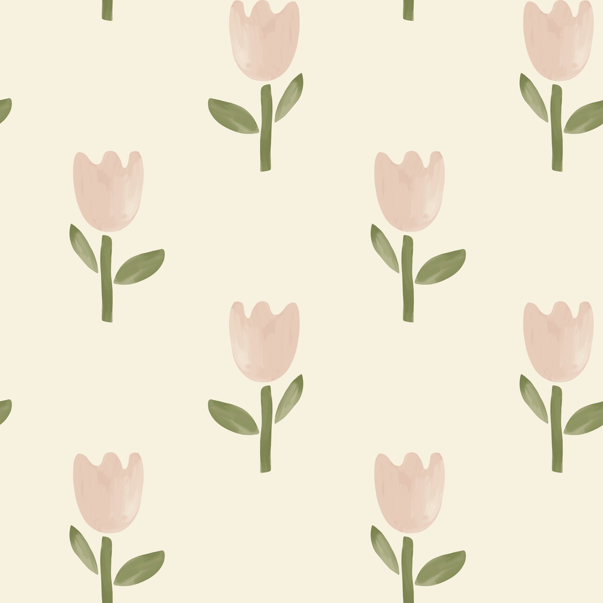 Tulipa Cream & Blush Pink Wallpaper