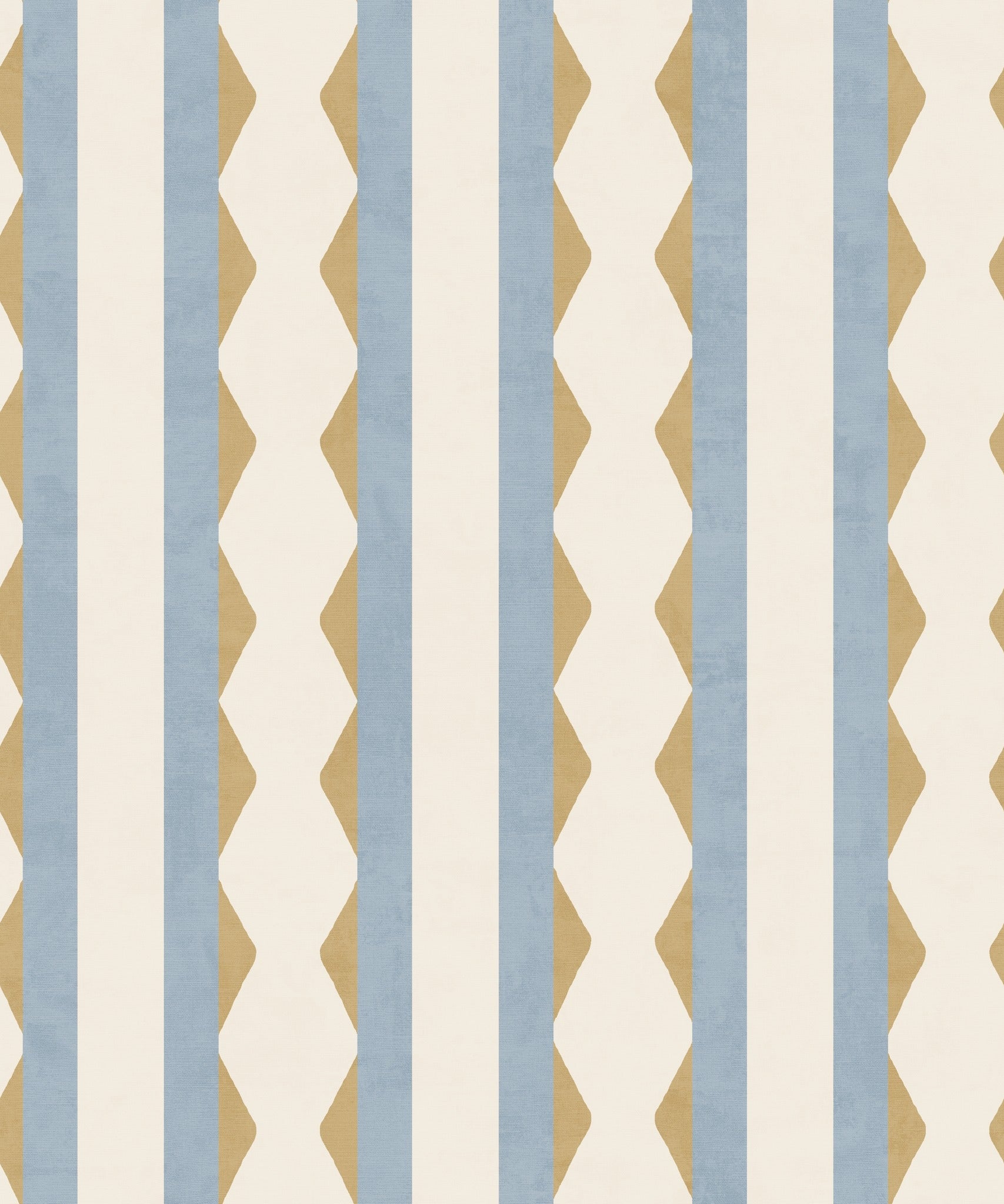 Inca Stripe Yellow & Blue Wallpaper