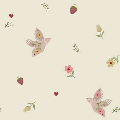 Summer Festival Cream & Blush Wallpaper