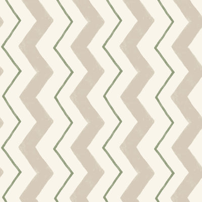 Blitzen Stripe Beige & Olive Green Wallpaper