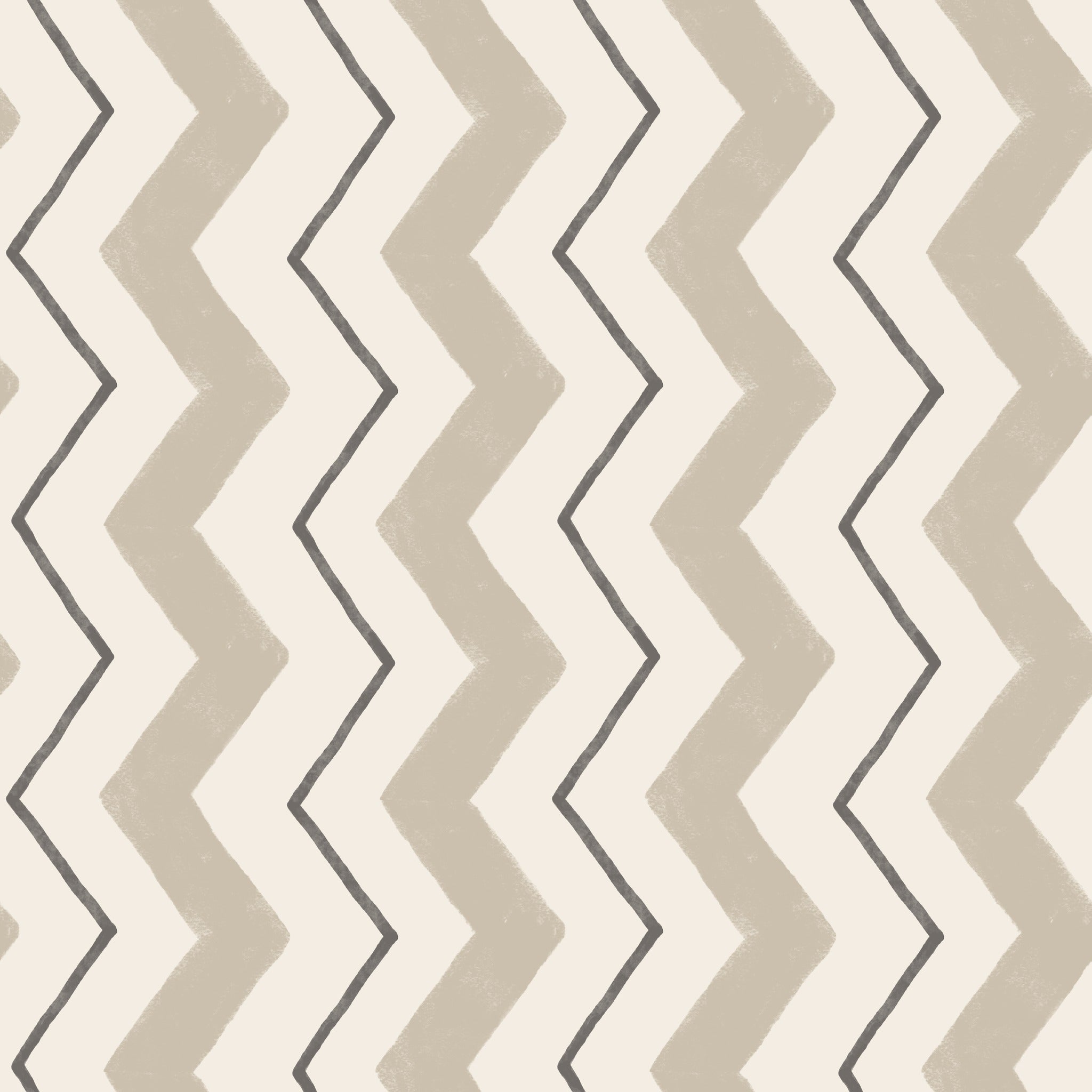 Blitzen Stripe Beige & Black Wallpaper