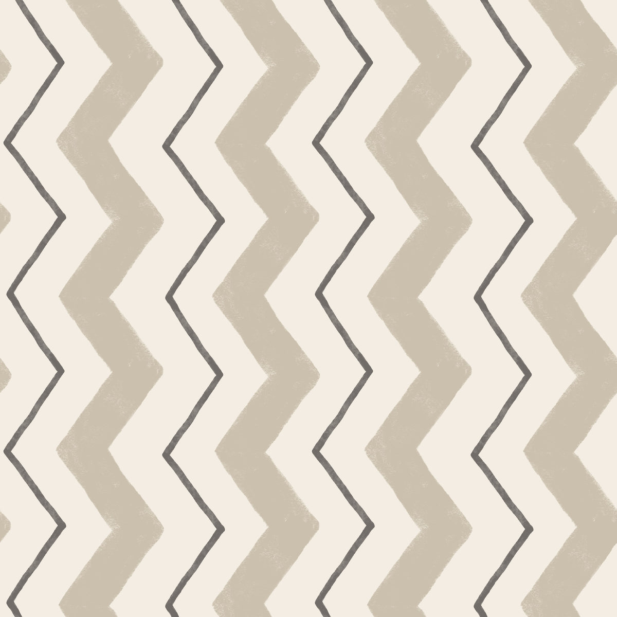 Blitzen Stripe Beige & Black Wallpaper