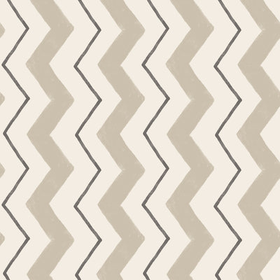 Blitzen Stripe Beige & Black Wallpaper