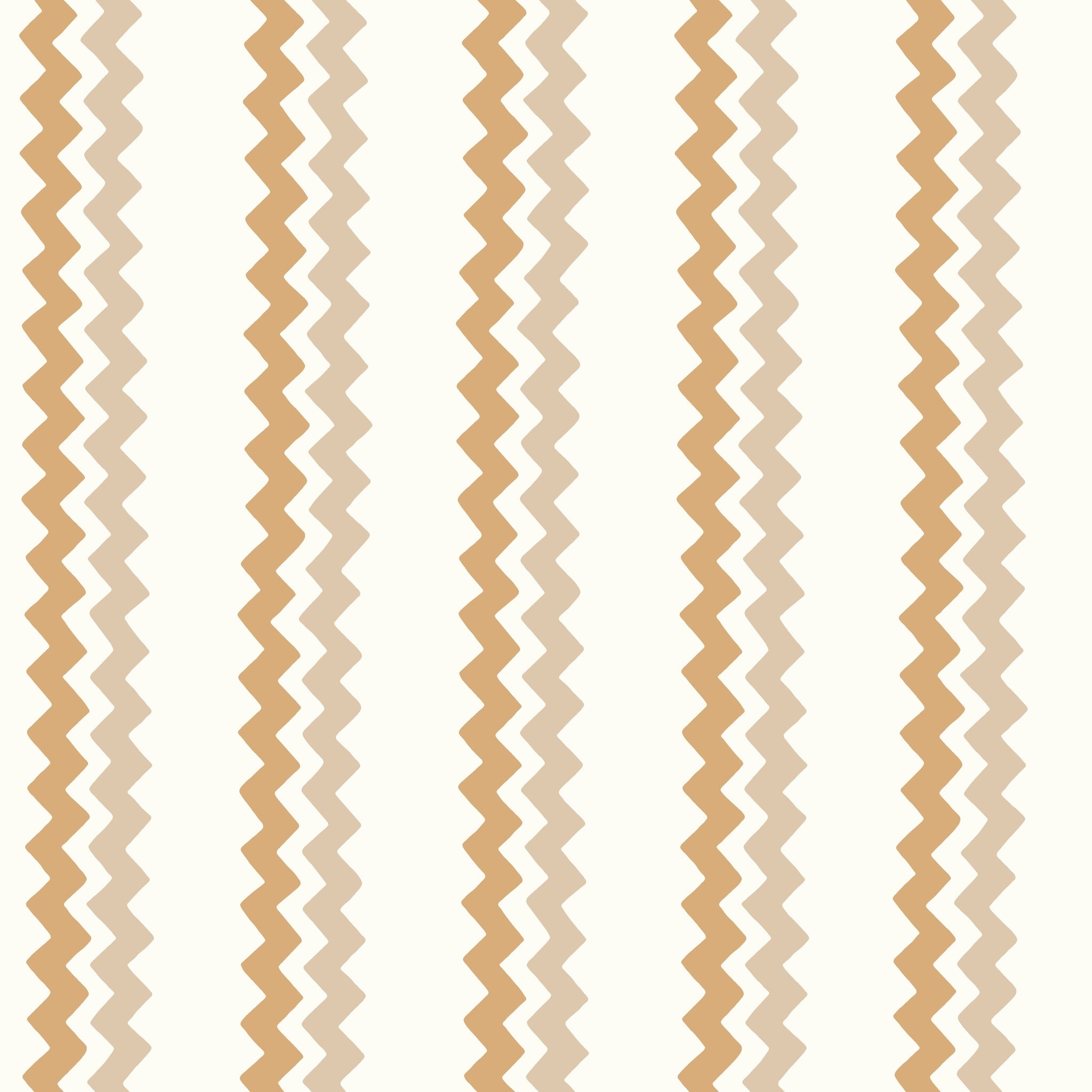 Ziggle Stripe Beige & Brick Wallpaper