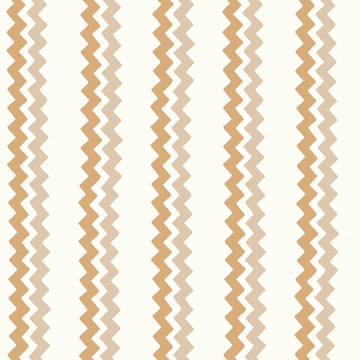 Ziggle Stripe Beige & Brick Wallpaper