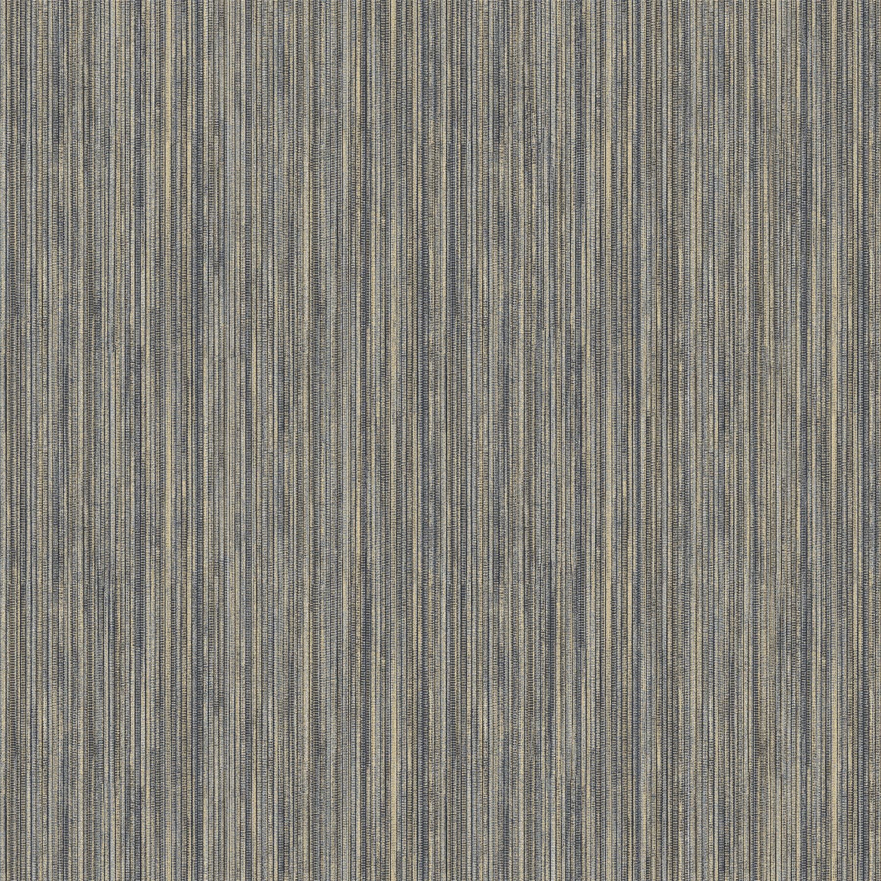 Japandi Grasscloth Navy Gold Wallpaper