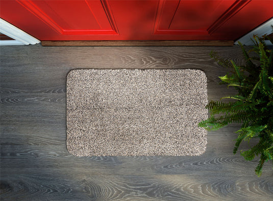 Bowden Polyester Cotton TPR Backing 40x60cm Granite Doormat