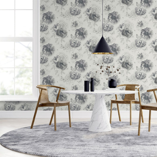 Flower Garden Mono Wallpaper sw12