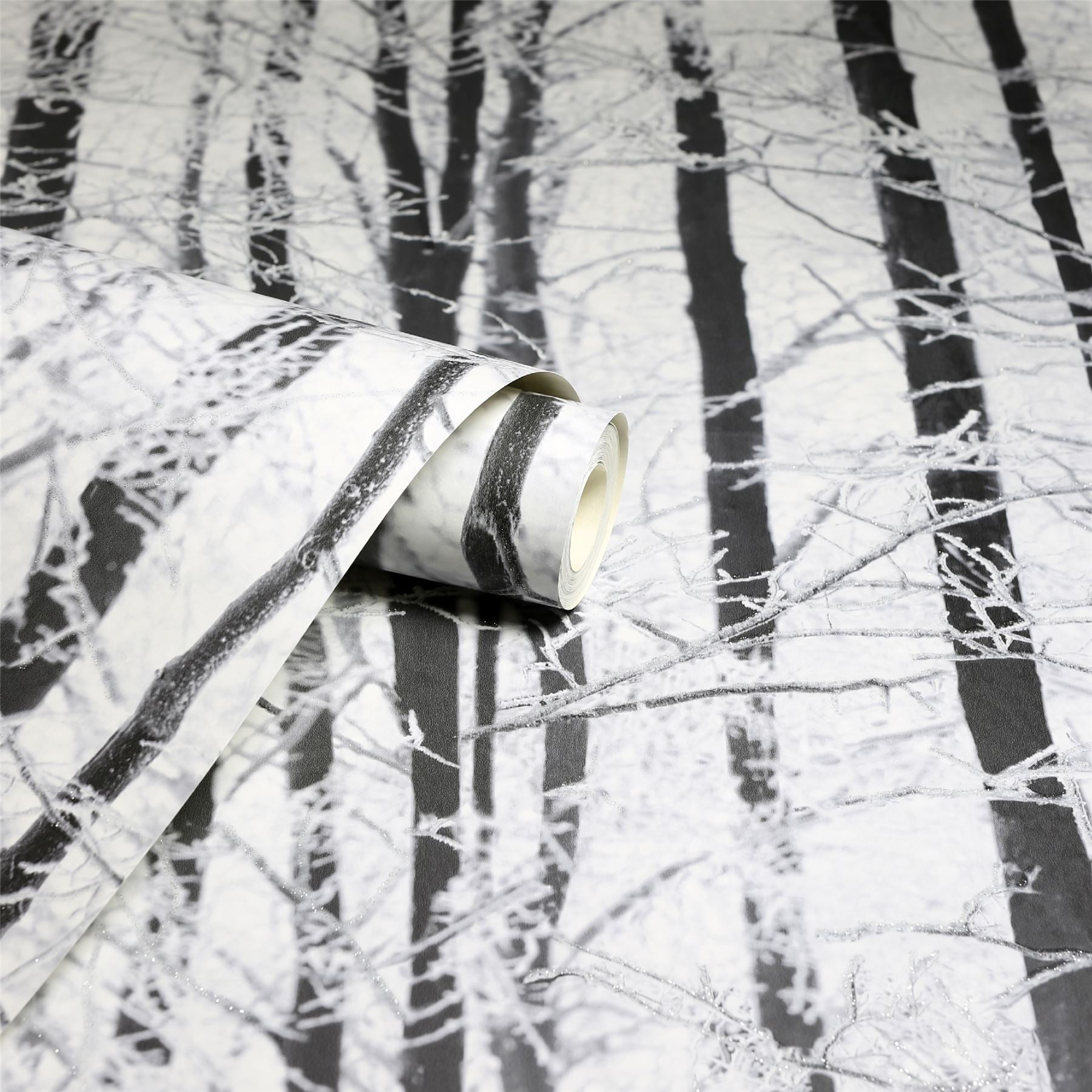 Frosted Wood Silver Wallpaper sw12