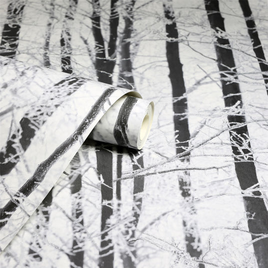 Frosted Wood Silver Wallpaper sw12