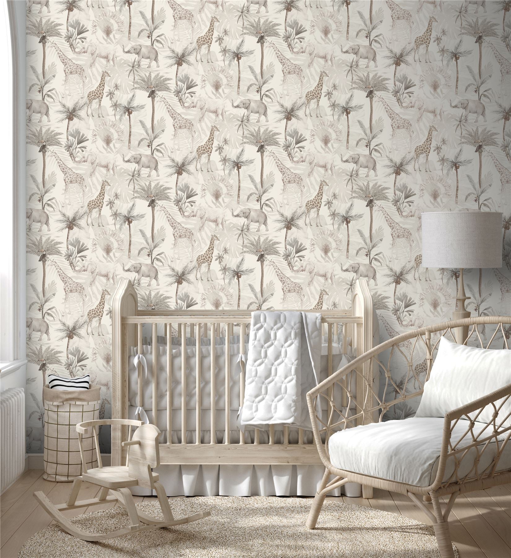 Serengeti Animals Neutral Wallpaper