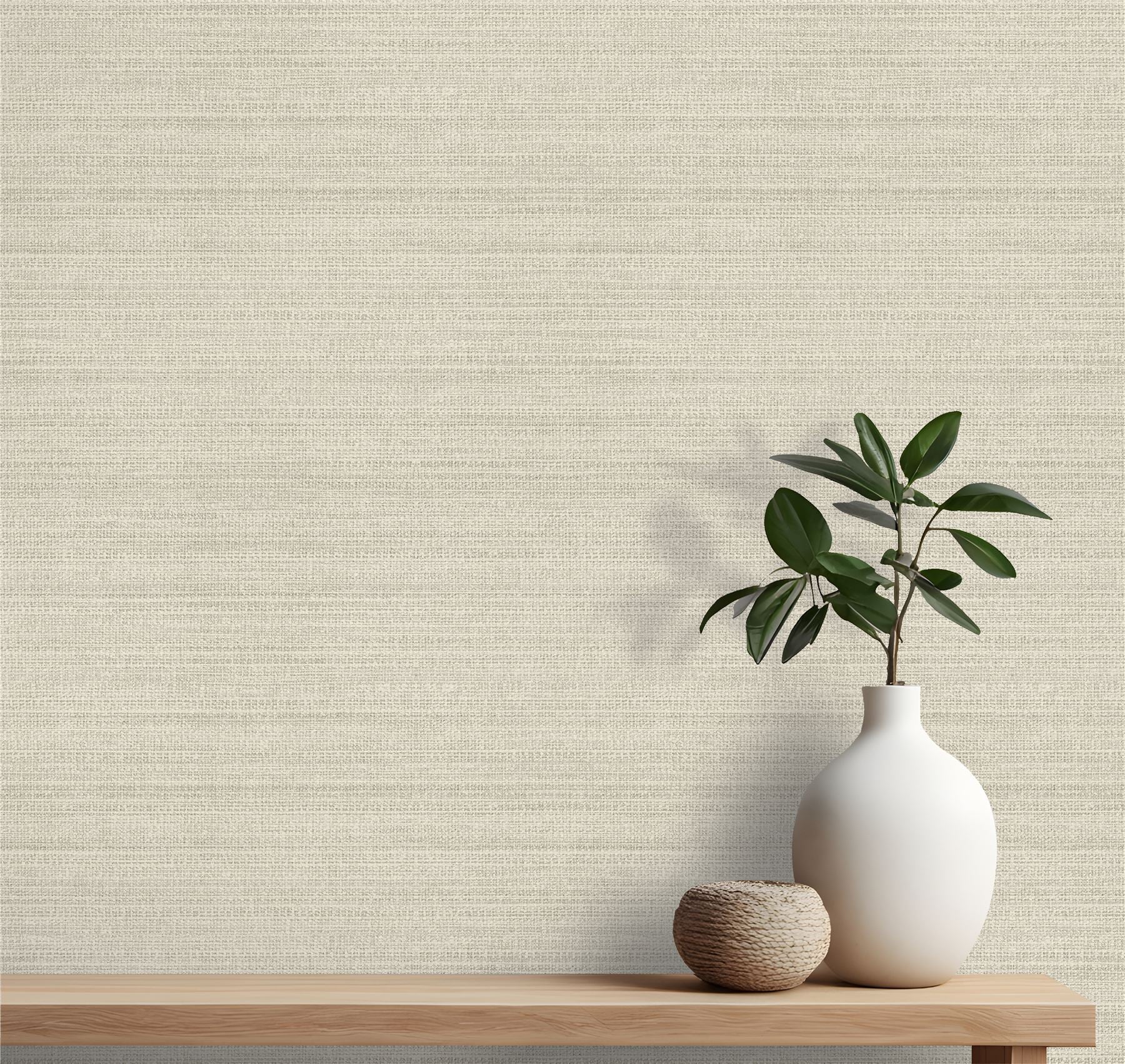 Raffia Texture Neutral Wallpaper
