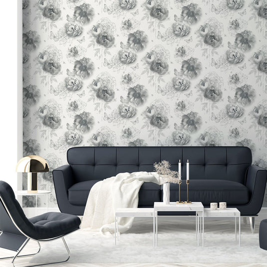 Flower Garden Mono Wallpaper sw12