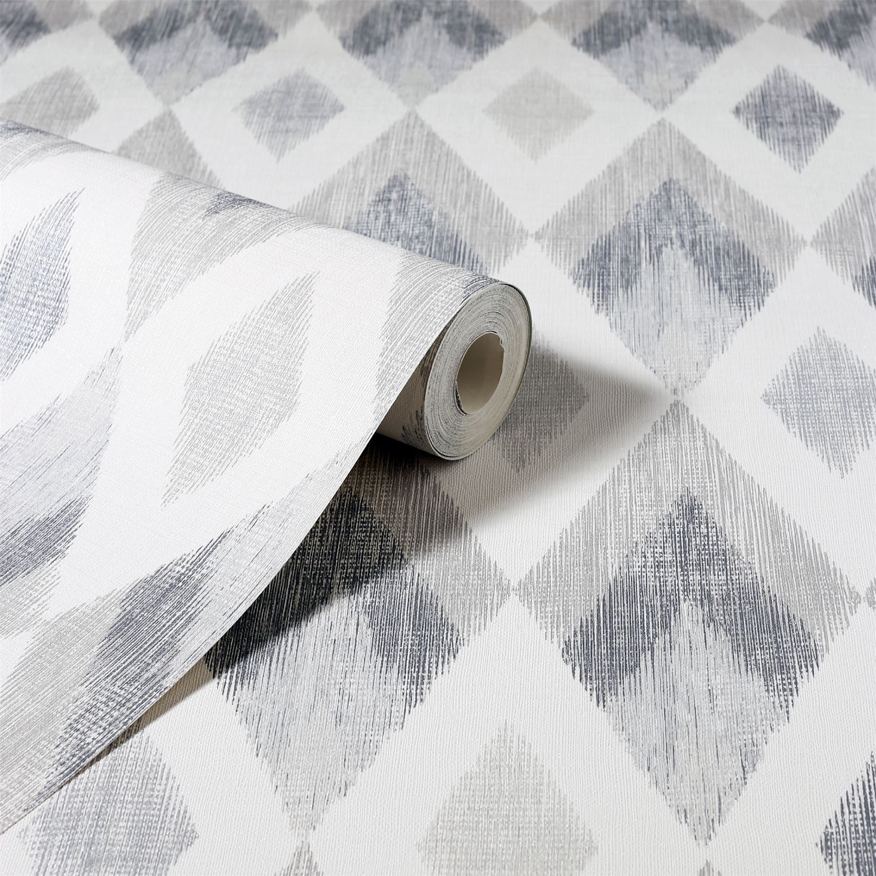 Scandi Diamond Silver Wallpaper sw12