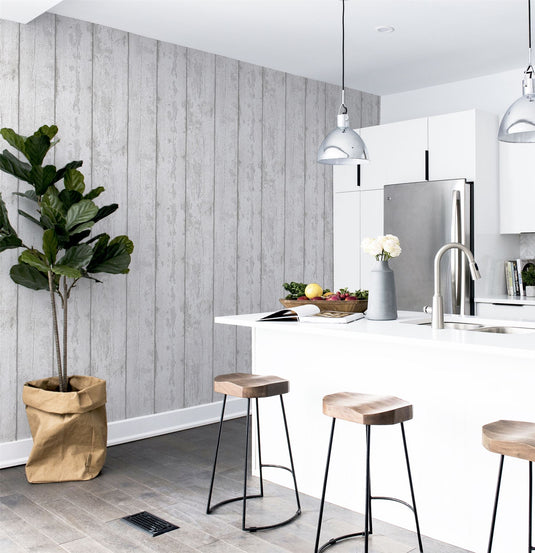 Grey Washed Wood Wallpaper sw12