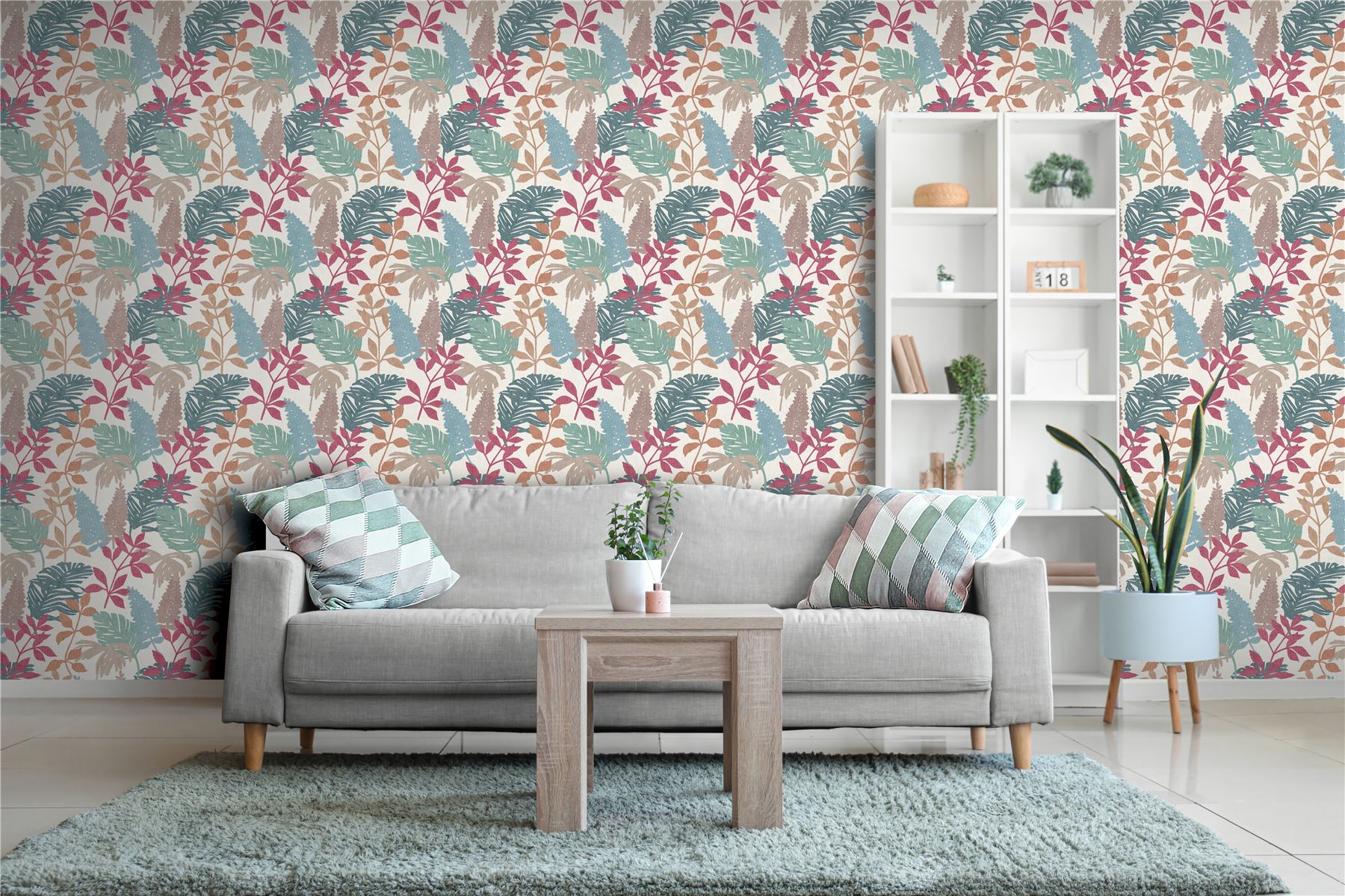 Fun Leaf Soft Multi Wallpaper