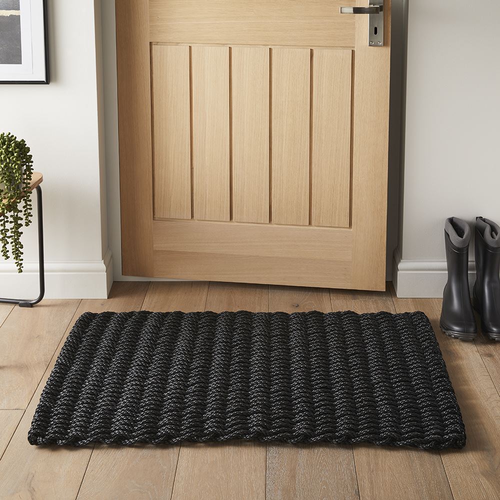 Didsbury Braided Polypropylene 55x100cm Charcoal Doormat