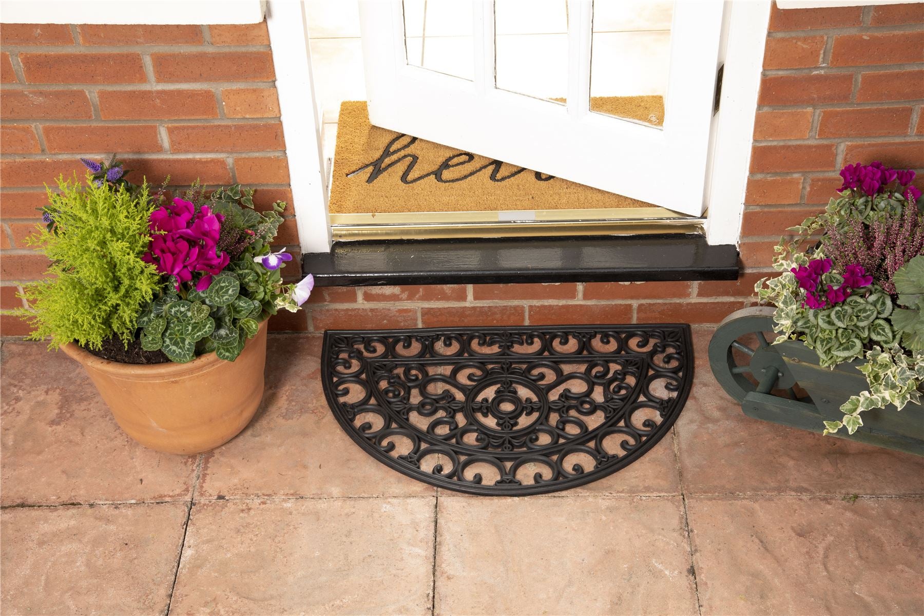 Radcliffe Half Moon Rubber Iron 45x75cm Doormat