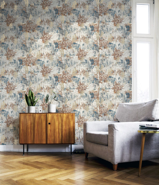 Abstract Texture Copper Navy sw12