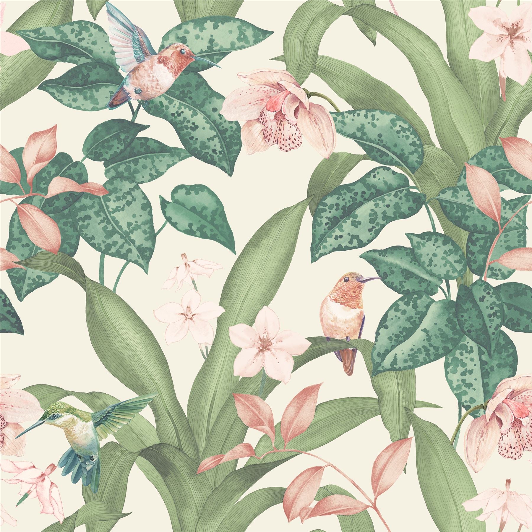 Pretty Botanical Neutral Wallpaper