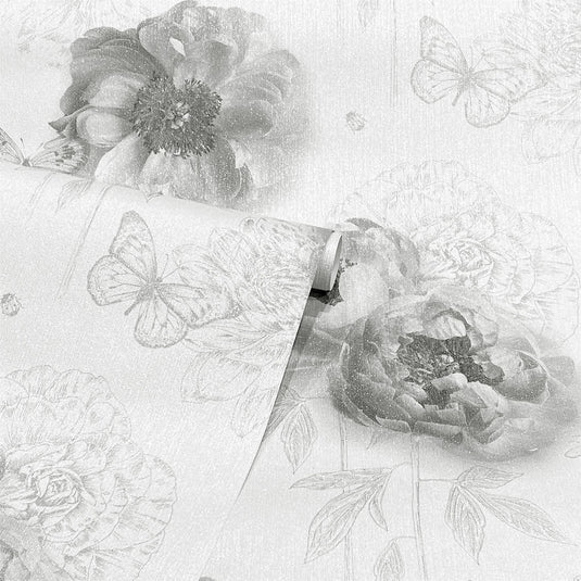Flower Garden Mono Wallpaper sw12