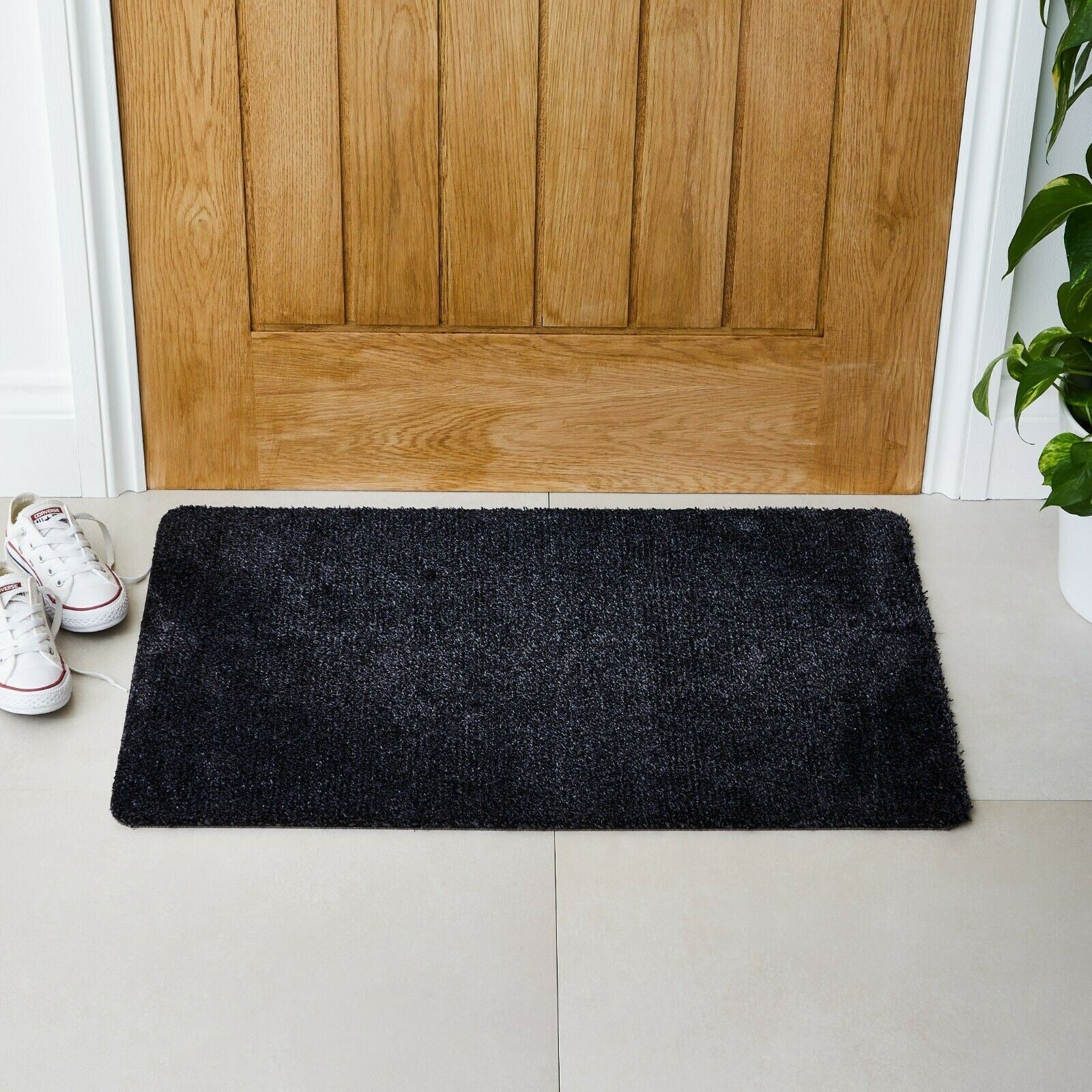 Worsley Anthracite Washable Step Indoor Mat 50x80cm Anthracite